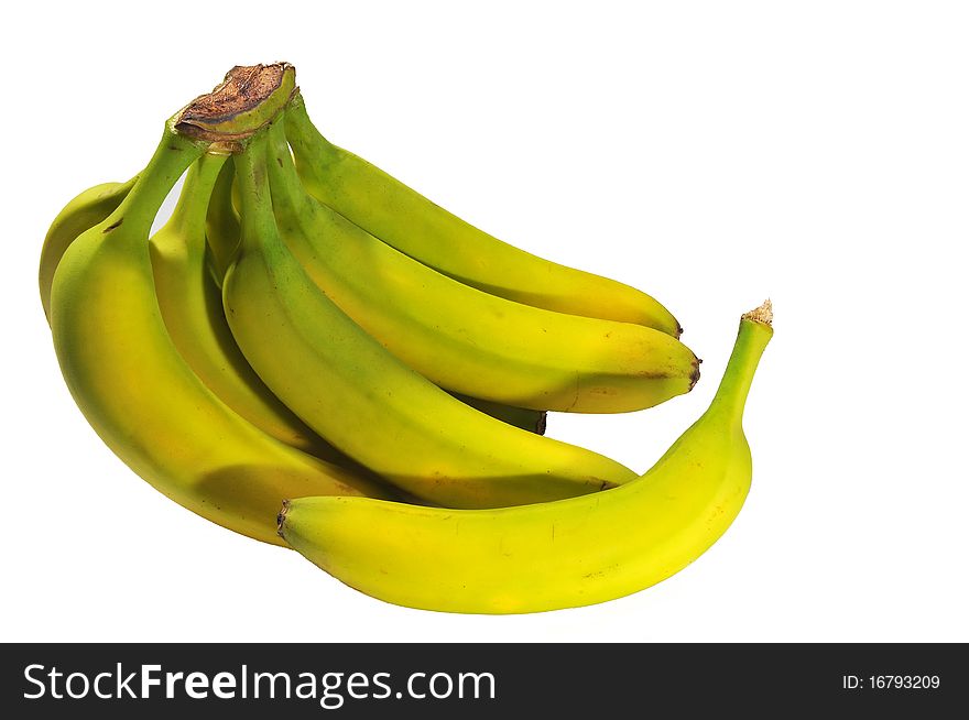 Bunch of bananas on a white background. Bunch of bananas on a white background