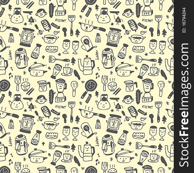 Seamless pattern funny cartoon