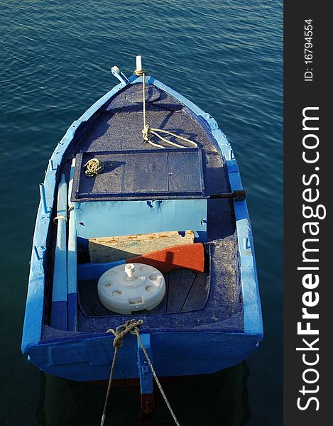 Fishing boat in the harbour of Kalamata, Greece