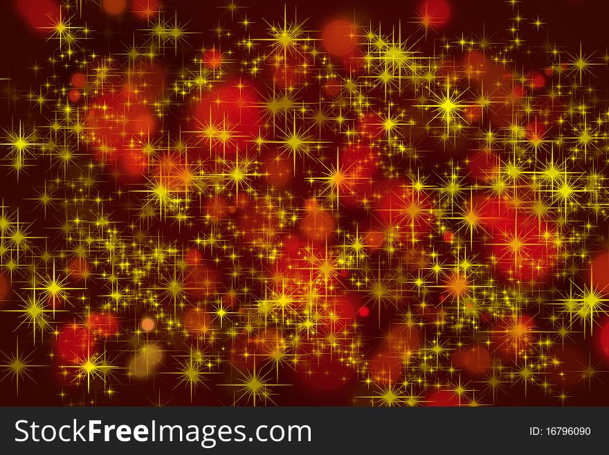 XXXL Stars background pattern on dark red