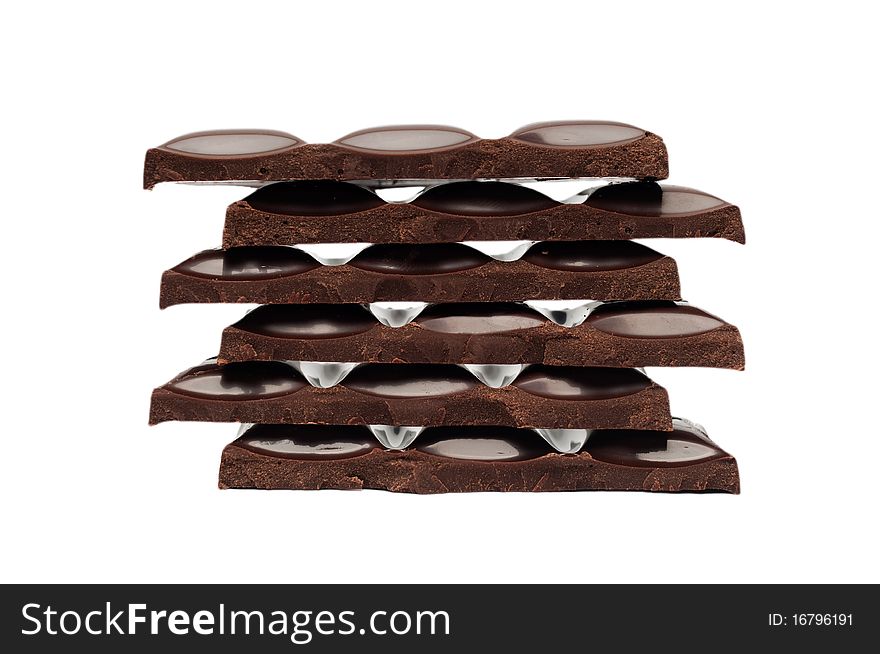 Stack Of Black Chocolate