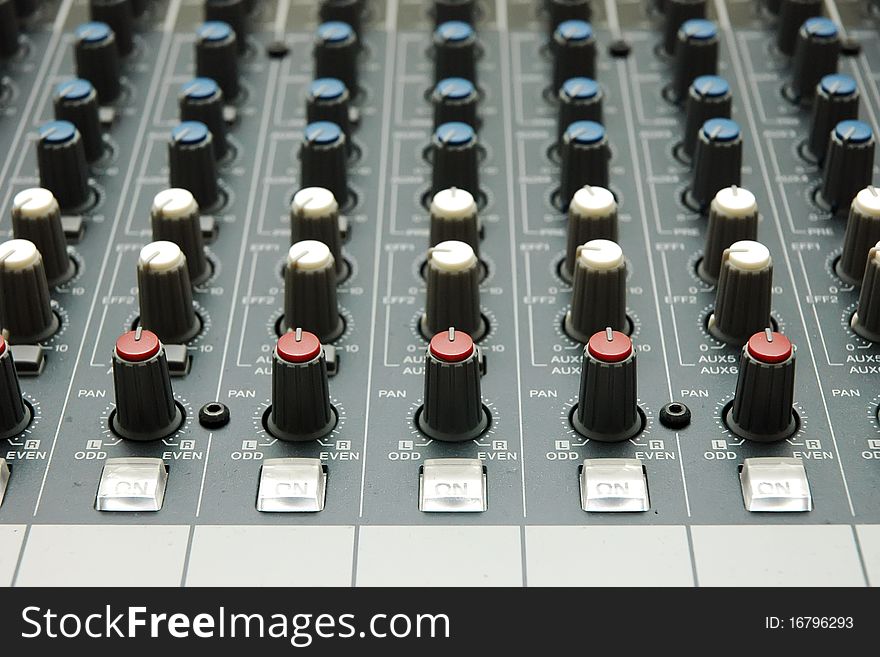 Sound mixer for entertainment studio