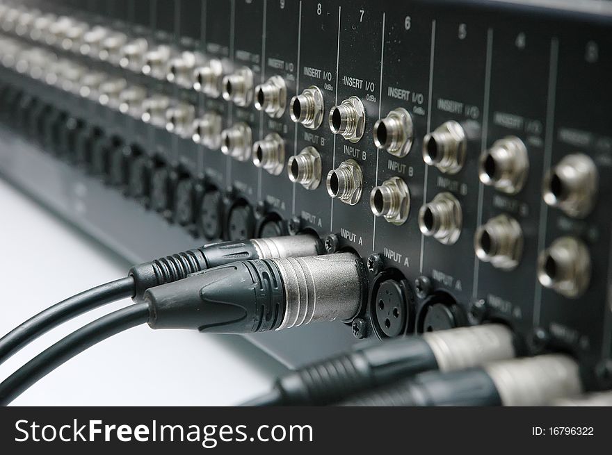 Sound mixer for entertainment studio. Sound mixer for entertainment studio