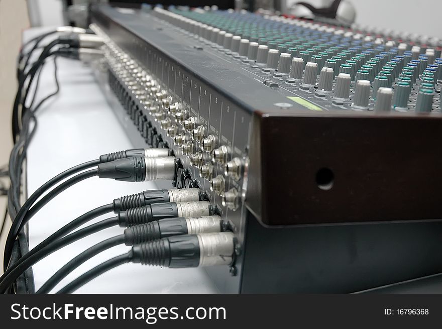 Sound mixer for entertainment studio. Sound mixer for entertainment studio