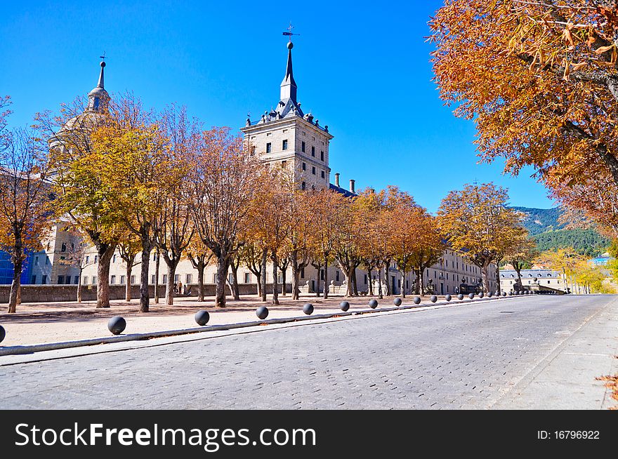 Fall in El escorial, Madrid, Spain