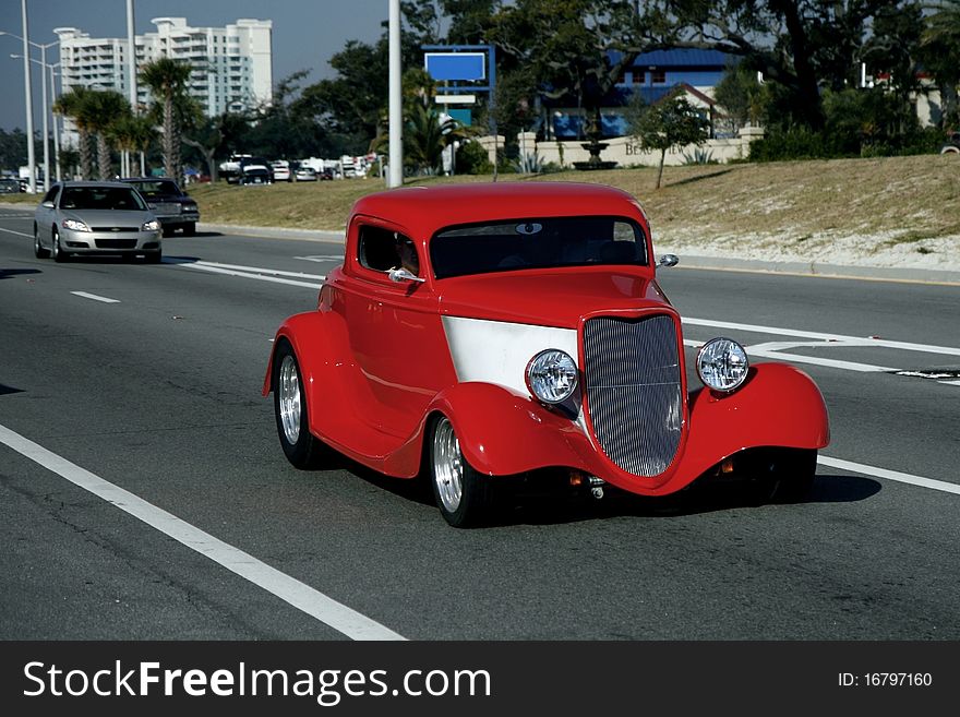 Classic red coupe