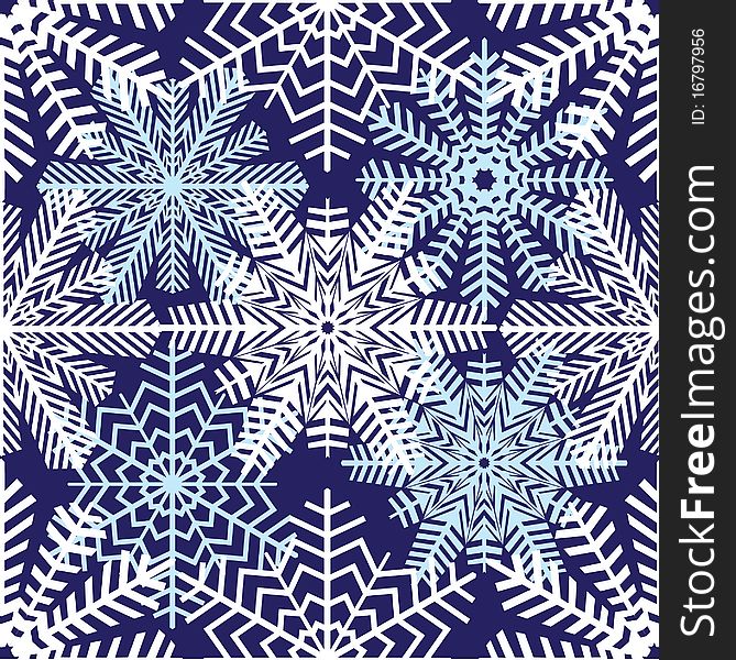 White snowflakes. Vector illustration. Seamless. White snowflakes. Vector illustration. Seamless.