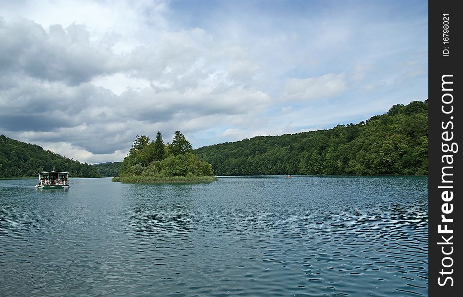 Landscape Consisting Of Mountains And Lake