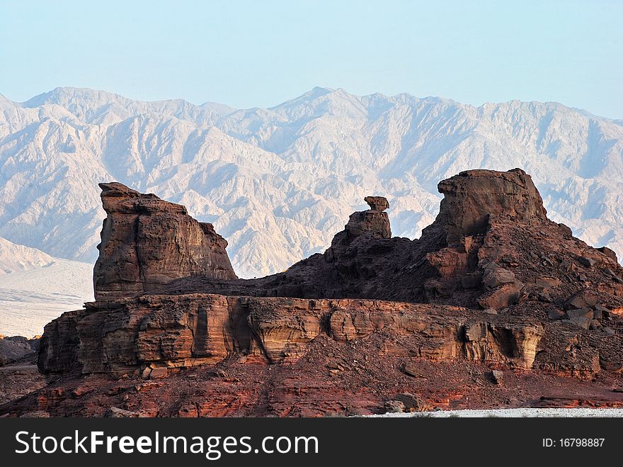 There are a lot of unique geological formations at Timna national park of Israel. There are a lot of unique geological formations at Timna national park of Israel