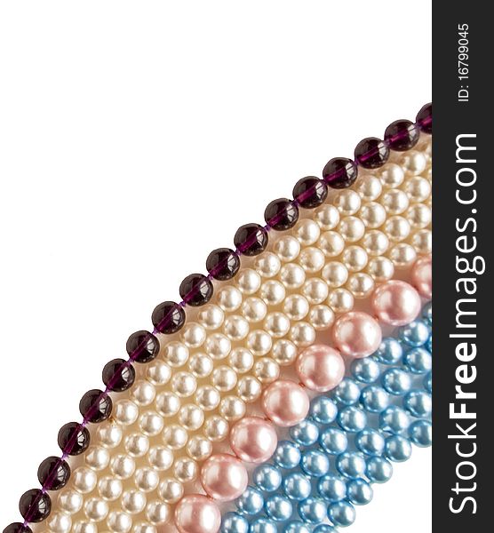 Colorful Pearls Isolated