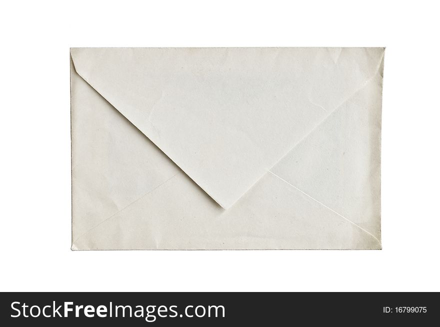 White empty envelope isolated on white background