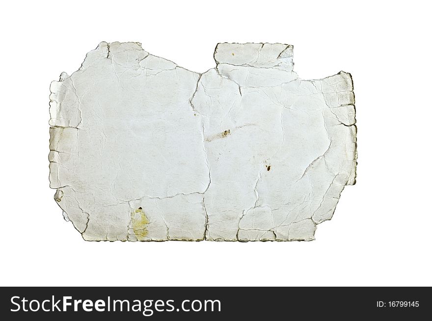 Old grunge paper isolated on white. Old grunge paper isolated on white