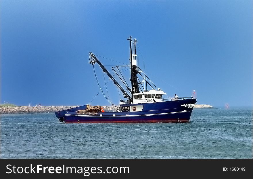 Tuna Seiner at the east end of the Cape Cod Canal. Tuna Seiner at the east end of the Cape Cod Canal