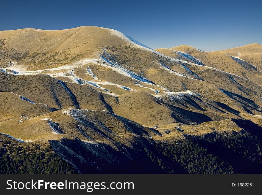 Mountain during the late autumn. Mountain during the late autumn