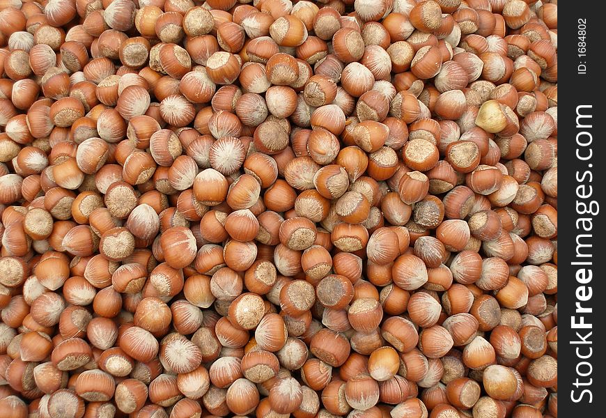 Hazelnuts with shells