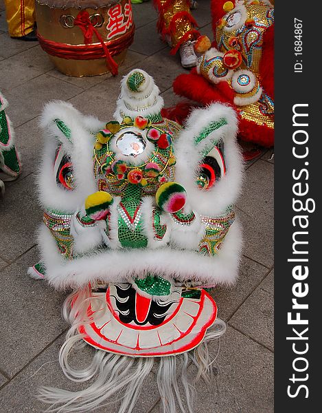 Chinese traditional lion dance head