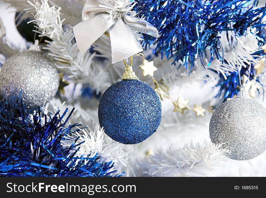 Christmas tree with ornaments balls