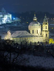 Prague At Night Stock Photos