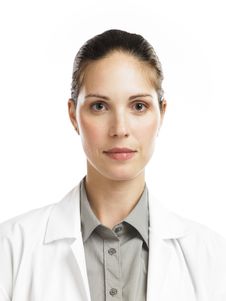Woman With Lab Coat Royalty Free Stock Photos Woman With Lab Coat Royalty Free Stock Photos