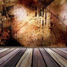 Empty Grunge Room Interior Stock Photos