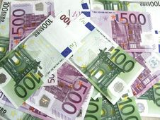 100 And 500 Euro Banknotes-2 Stock Photography