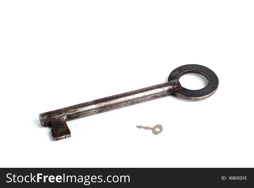 Large and small key, isolated