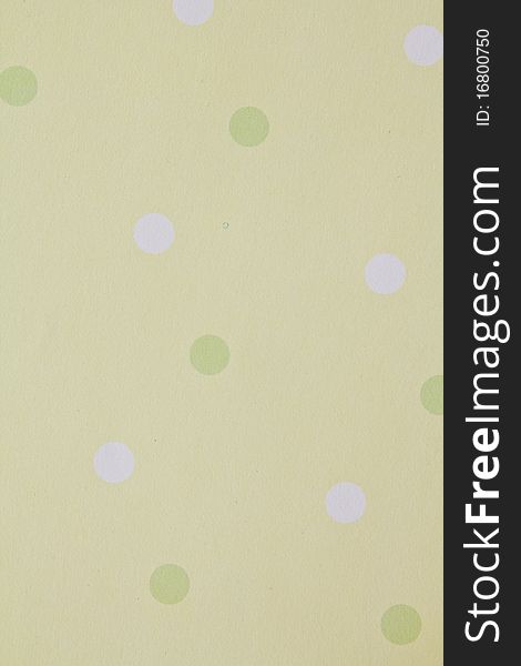 Green with dot design sheet paper material. Green with dot design sheet paper material