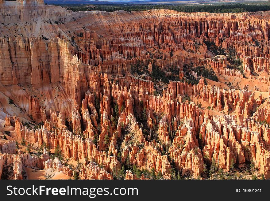 Beautiful sun shines over Bryce Canyon. Beautiful sun shines over Bryce Canyon