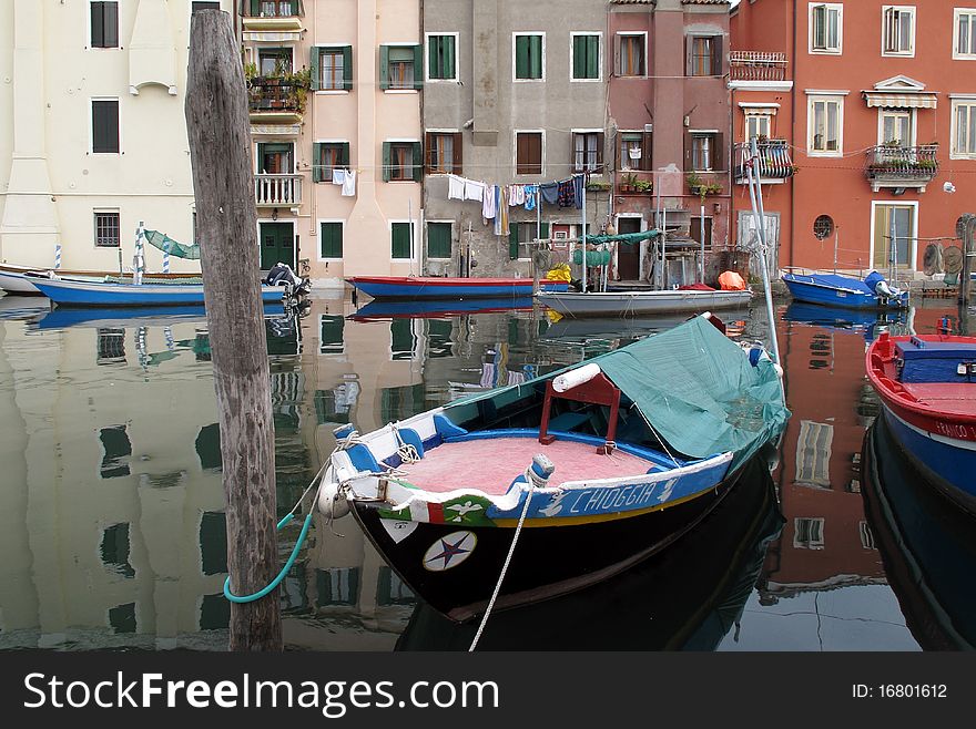 Scene of Chioggia, a picturesque town 25 km south of Venice