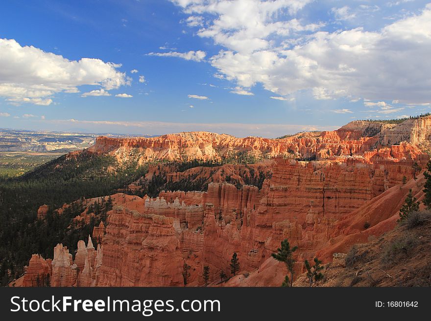 Clouds hover over Bryce Canyon