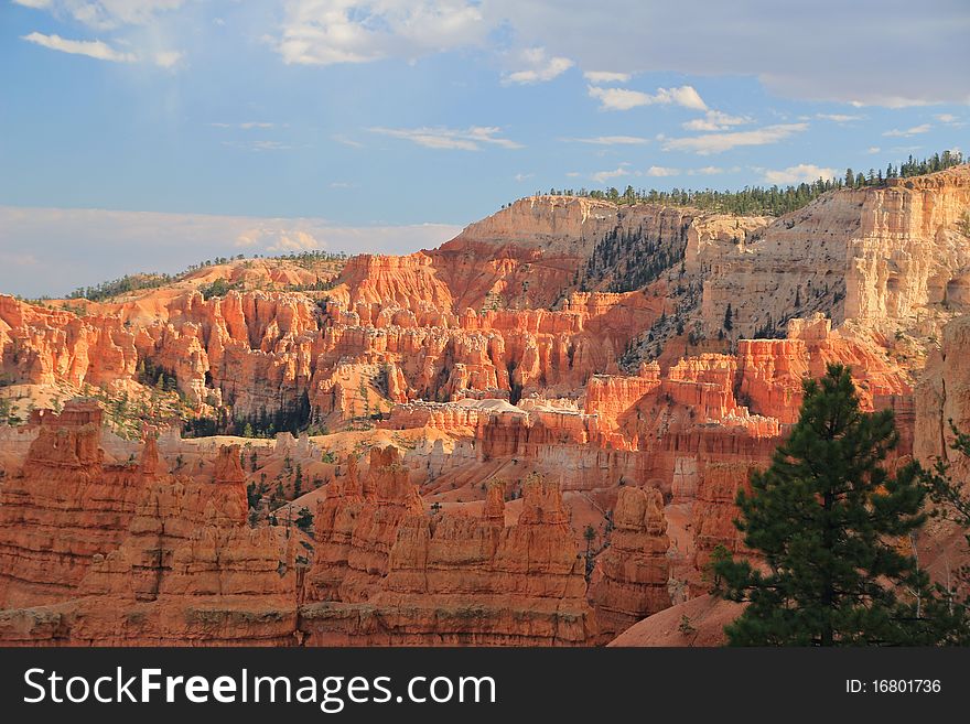 Sun Shines Off Of Bryce Canyon
