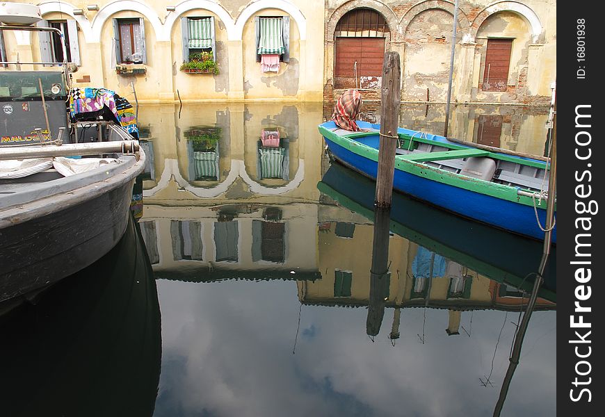 Scene of Chioggia, a picturesque town 25 km south of Venice