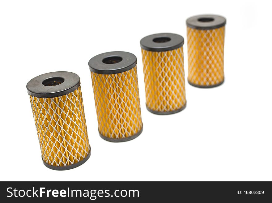 Fuel filter isolated on white