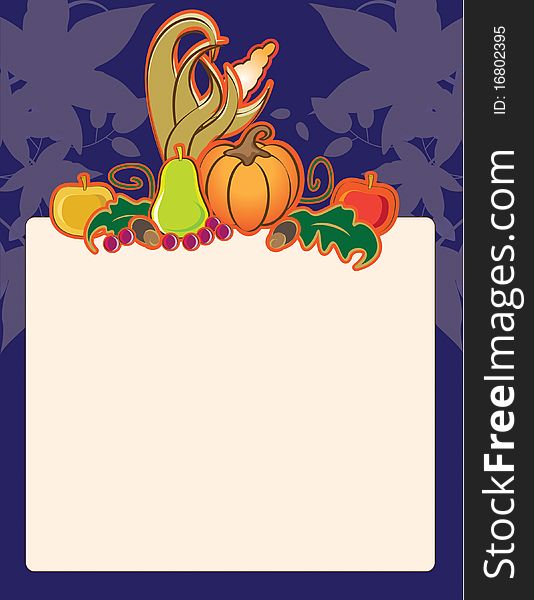 Thanksgiving inspired bounty frame image.