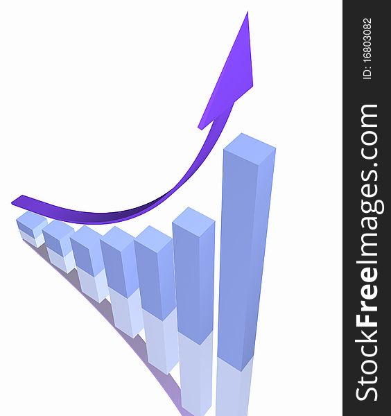 Business Graph shows success in business