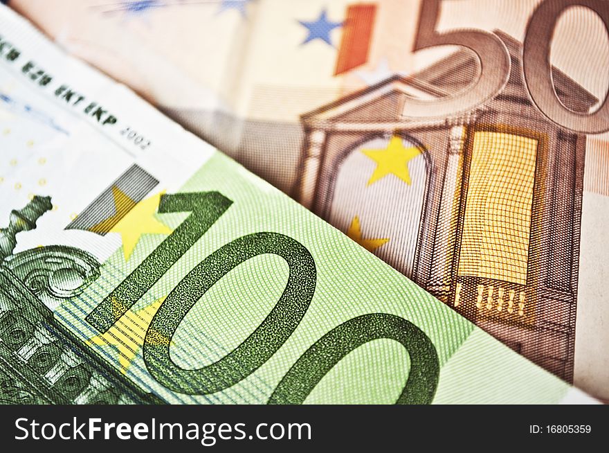 Euro money - Euro banknotes macro shot. Euro money - Euro banknotes macro shot