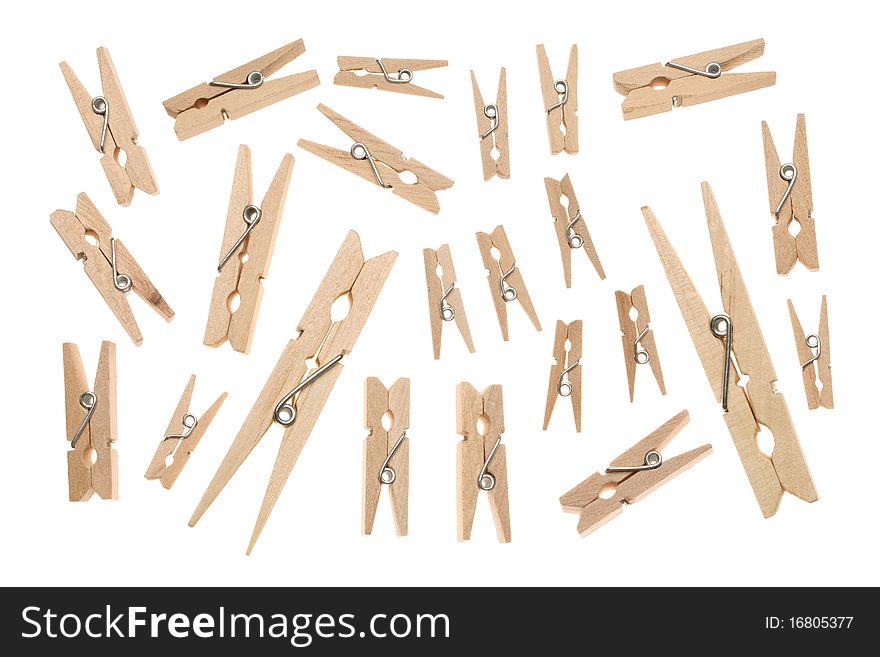 Wooden clothespin