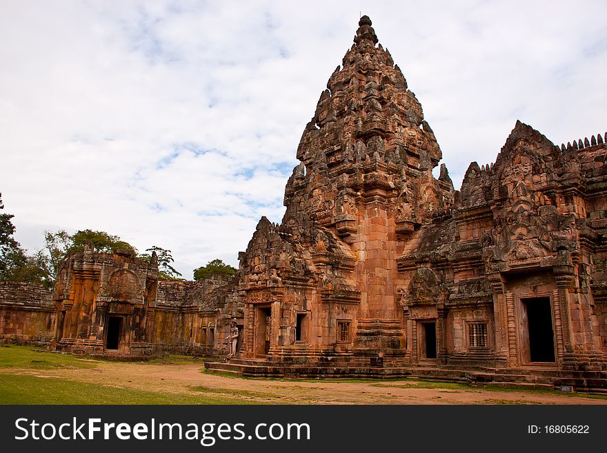 Stone castle in northeast of thailand