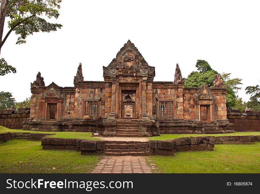 Stone castle in northeast of thailand