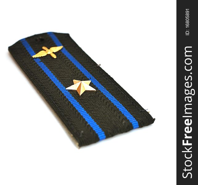 Epaulets of the Russian officer of military-air forces. Epaulets of the Russian officer of military-air forces