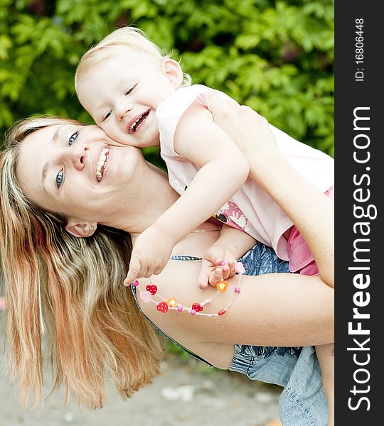 Portrait of mother with her little daughter. Portrait of mother with her little daughter