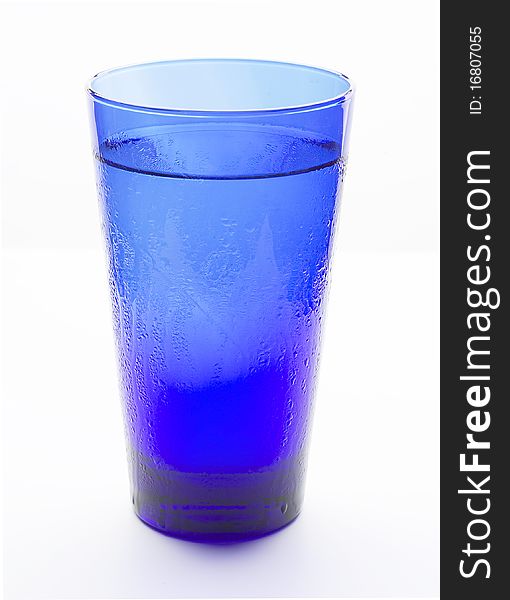 Blue Glass Filled With Water