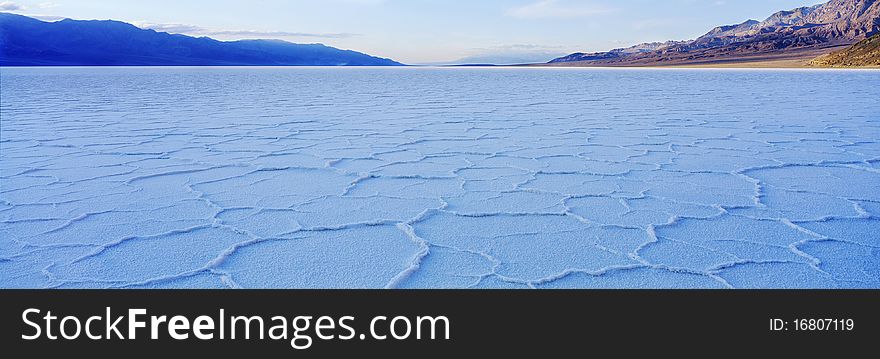 Salt lake in death valley
