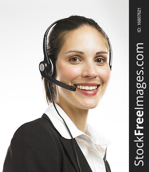 Woman with headset 3