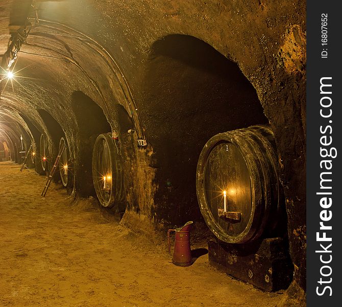 Wine cellar in Czech Republic