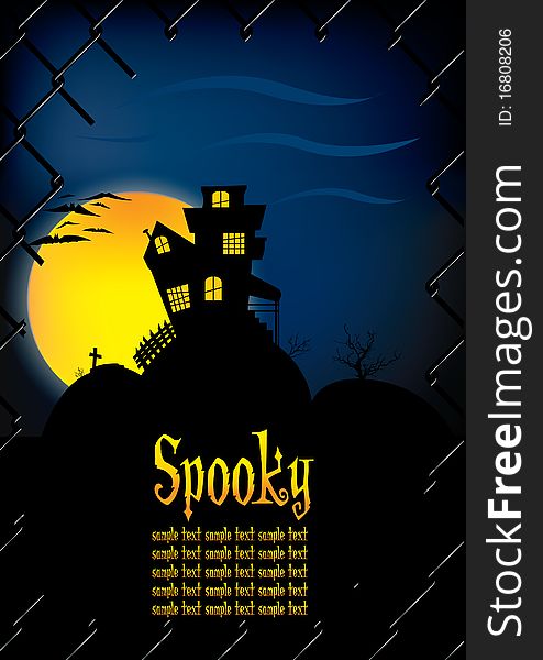 Spooky house background template for multiply use.