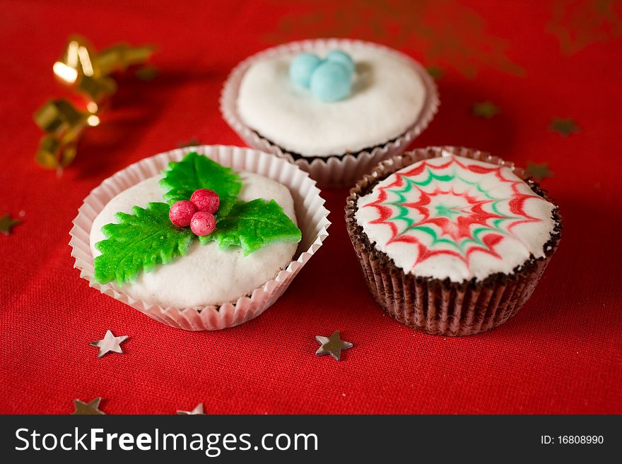 Homemade Christmas Cupcake
