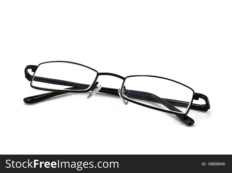 Eyeglasses isolated on the white backogrund