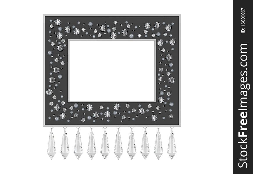 Elegance empty picture frame isolated on white, similar frames available in my portfolio