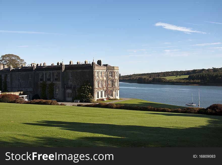 Stately home overlooking the water. Stately home overlooking the water